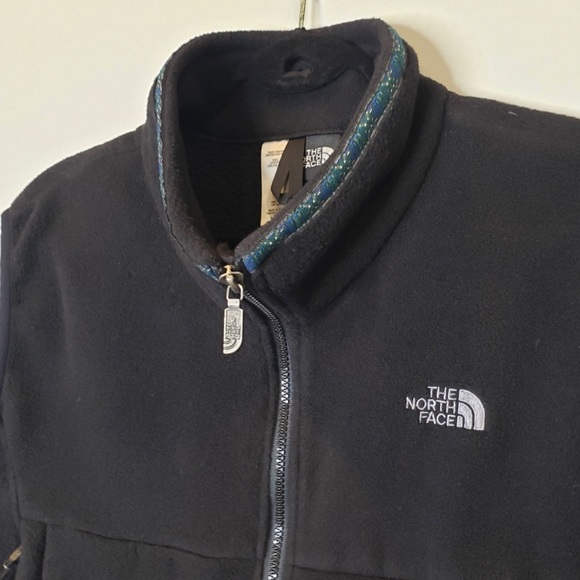 North Face Fleece Zip Up Vest Retro style Collar Trim/Accent Women's Large - Picture 3 of 14